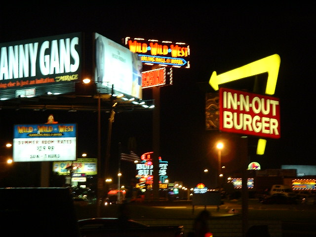 las vegas neon streetscape